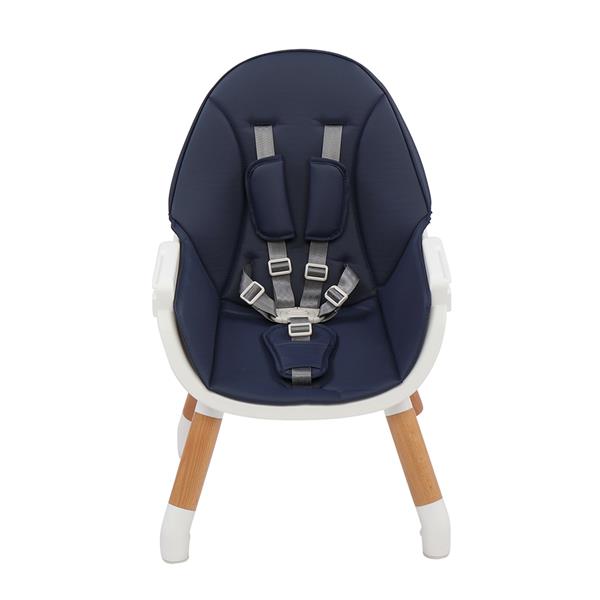 Children's High Dining Chair Detachable Two-In-One Table And Chair Navy Blue