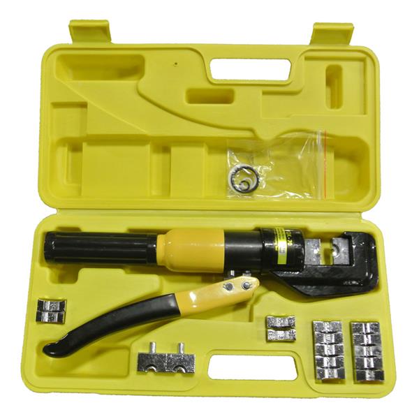 YQK-70 Domestic Use 10T Hydraulic Pliers with 9 Dies Black & Yellow