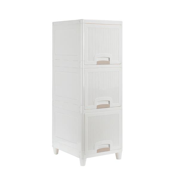 3-Tire Storage Cabinet with 2 Drawers Organizer Unit for Bathroom Bedroom