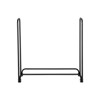 Black Sand Pattern Single Layer 4 Feet Long 46 Inches High Indoor And Outdoor Wrought iron fireplace firewood stand
