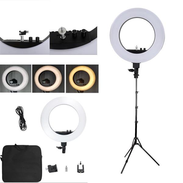 18" LED Ring Lights and 2m Light Stands US Standard Silver(Do Not Sell on Amazon)