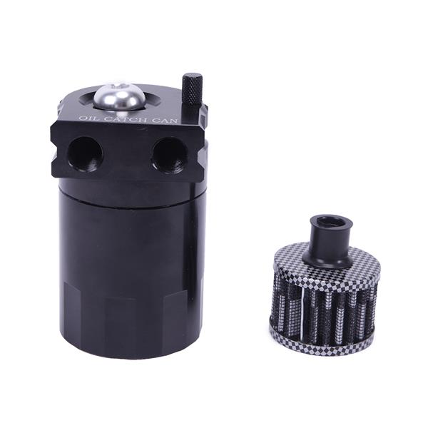 Round Oil Catch Tank Oil Catch Tank with Air Filter Black