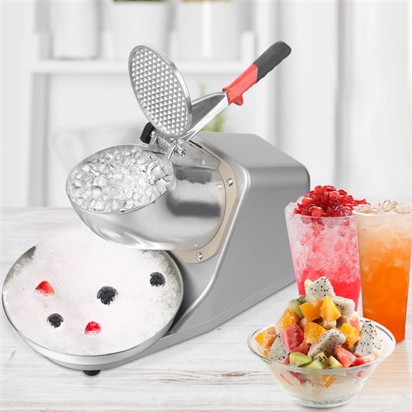 BY-300B 120V 300W Commercial Removable Blades Electric Ice Crusher Silver