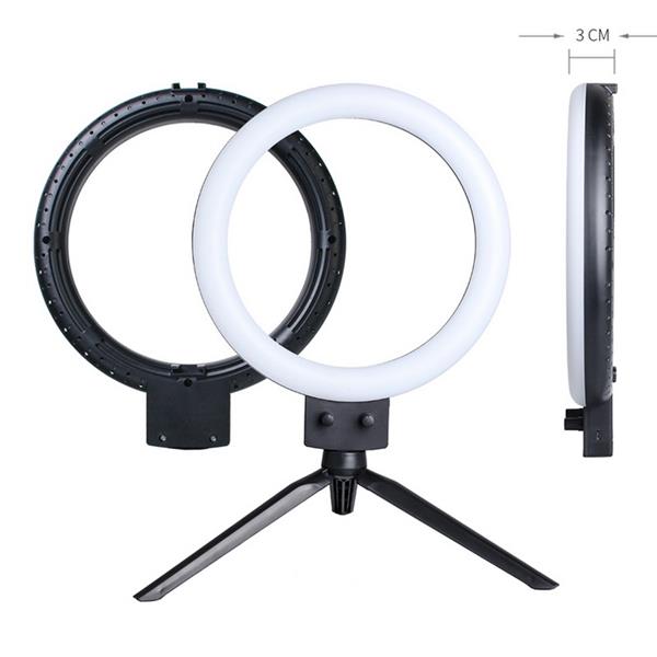 Vamery Infinite Dimming Double Color Temperature LED Ring Lamp and Mini Tabletop Tripod UK Standard