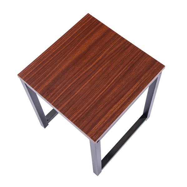 Simple Wood Grain 75cm High Three-Piece Dining Table And Chair [90 x 60 x 75cm]  Light Walnut Color