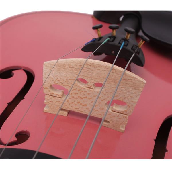 New 1/4 Acoustic Violin Case Bow Rosin Pink