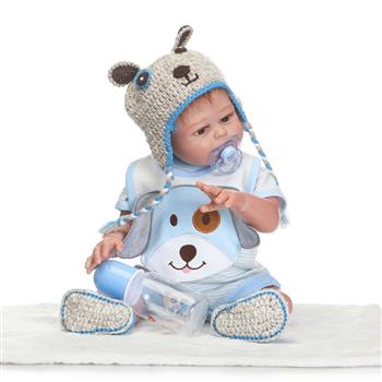 Blue Pup Fashionable Play House Toy Lovely Simulation Baby Doll with Clothes Size 20\\"