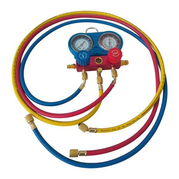 R134A Manifold Gauge Set AC A/C 5FT Colored Hose Air Conditioner