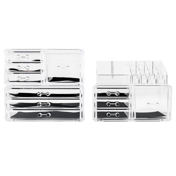 Acrylic Cosmetics Storage Rack with 11 Drawers Transparent