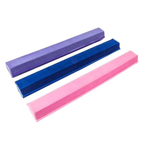 8 Feet Young Gymnasts Cheerleaders Training Folding Balance Beam Purple Plain Flannelette & Purple PVC