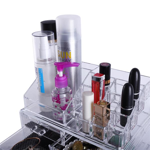 SF-1122-1 Cosmetics Storage Rack with 2 Small & 5 Large Drawers Transparent