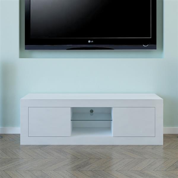 LED Two Door TV Cabinet White