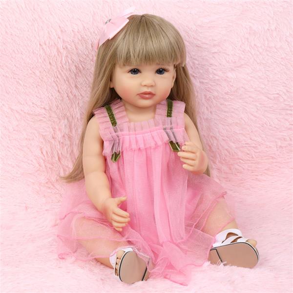 All-Plastic Simulation Doll: 22 Inches Pink Lace Skirt