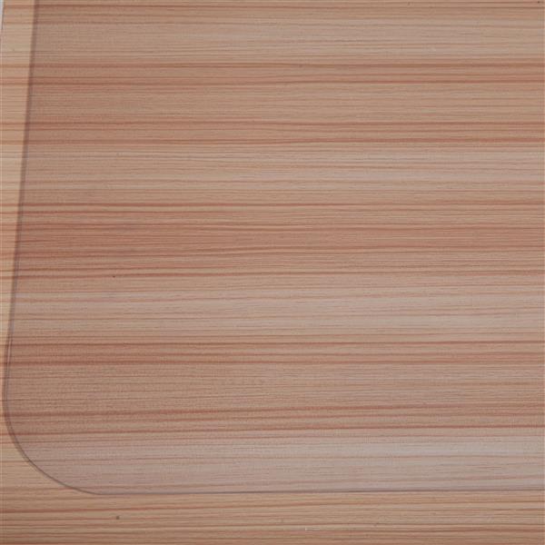 PVC Dull Polish Chairmat Protection Floor Mat 90x120x0.15cm Rectangular