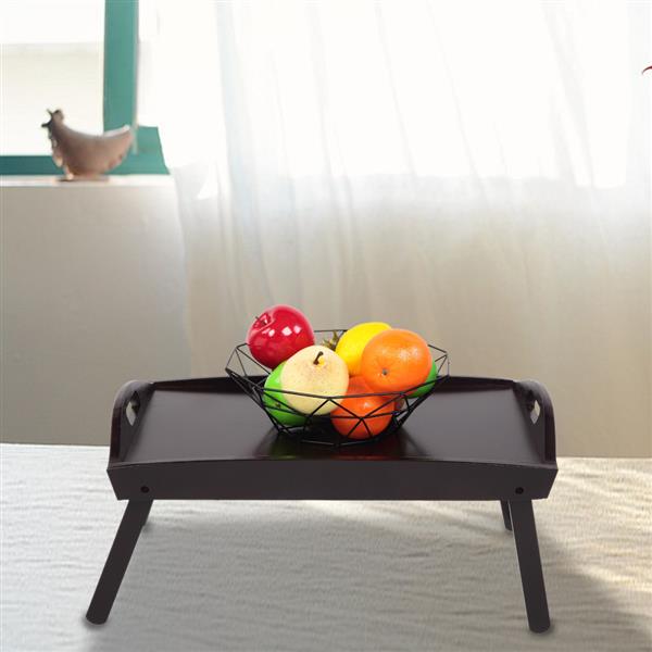 Foldable Curved Breakfast Tray Brown