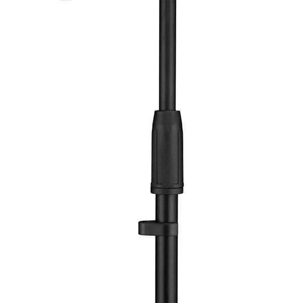 Metal Adjustable Microphone Stand With Solid Round Weighted Base, 35" To 64.2" High, 3/8" Screw Converts To 5/8" Screw, Fits For Most Types Of Microphones