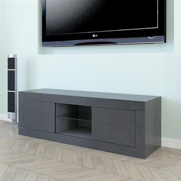 LED Two Door TV Cabinet Black