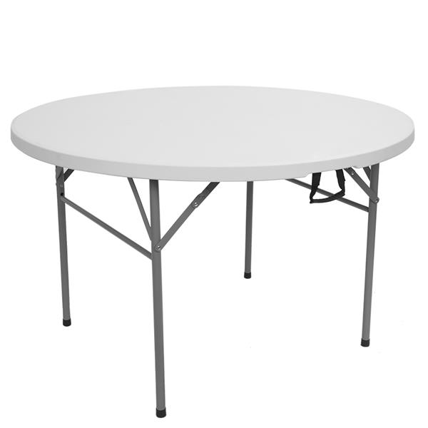 48inch Round Folding Table Outdoor Folding Utility Table White