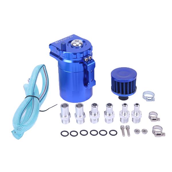 Round Oil Catch Tank Oil Catch Tank with Air Filter Blue