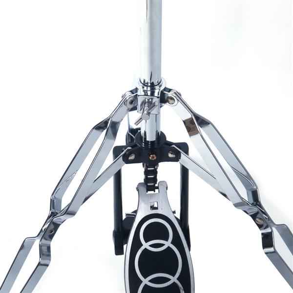 Professional Pedal Control Style Drum High Hat Cymbal Stand with Pedal Silver & Black
