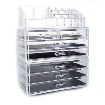 SF-1122-1 Cosmetics Storage Rack with 2 Small & 5 Large Drawers Transparent