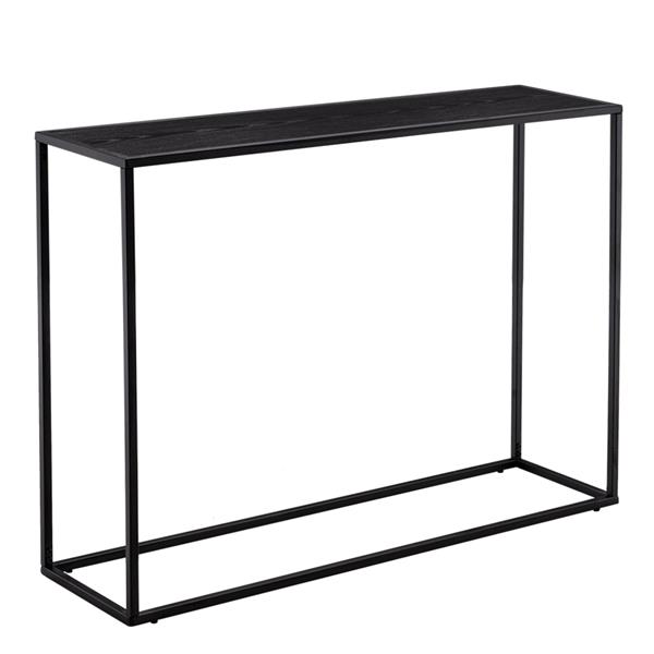 (106 x 28 x 76)cm Wood Grain Entrance Table Black