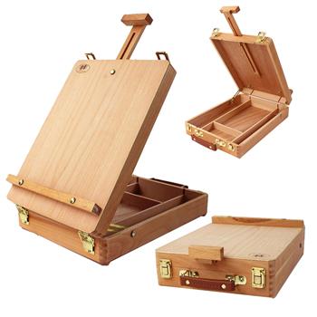 HBX-3 Portable Place Draw Round Desktop Beech Paint Box Burlywood