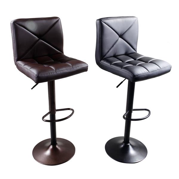 2pcs Adjustable High Type Disk without armrest Crossover Design Bar Stools Coffee 