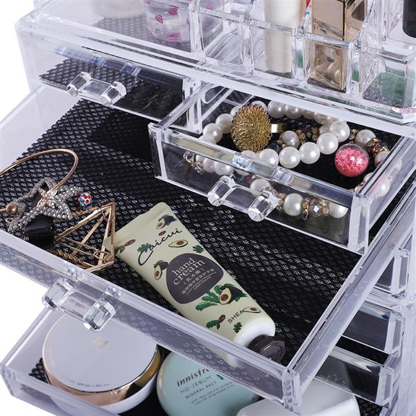 SF-1122-1 Cosmetics Storage Rack with 2 Small & 5 Large Drawers Transparent