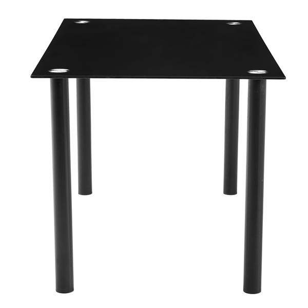 120*70*75CM DA154 Simple Round Tube Table Leg Table Black