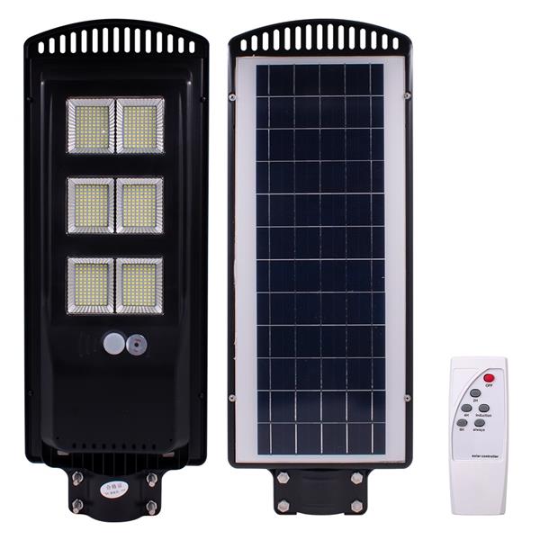 250W 576LED Solar Garden/Outdoor Street Light (Light Control Radar) With Remote Control Black Shell ZC001246 (5CM Caliber) (Actual 12W 1560Lm) Battery: 32650 10AH