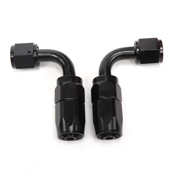 6AN 16 Foot Universal Black Fuel Pipe   10 Black Connectors