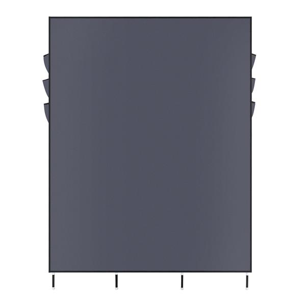 69" High-leg Non-woven Fabric Assembled Cloth Wardrobe Gray 