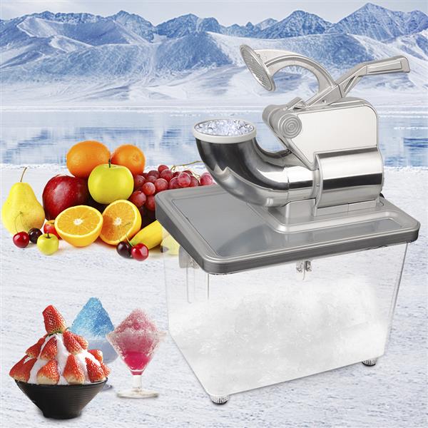 BY-300XTD 120V 350W Commercial Removable Dual Blades Electric Ice Crusher Silver