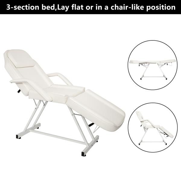 HZ015 Dual-purpose Barber Chair Without Small Stool White