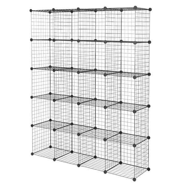 20-Cube Organizer Cube Storage Storage Shelves Wire Cube Storage Origami Shelves Metal Grid Multifunction Shelving Unit Modular Cubbies Organizer Bookcase