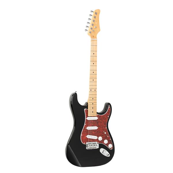 ST3 Stylish Pearl-shaped Pickguard Electric Guitar Black & Red