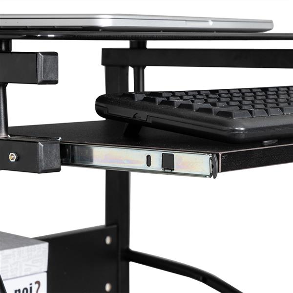 Exquisite Integrated Stalinite Computer Desk 307B Black