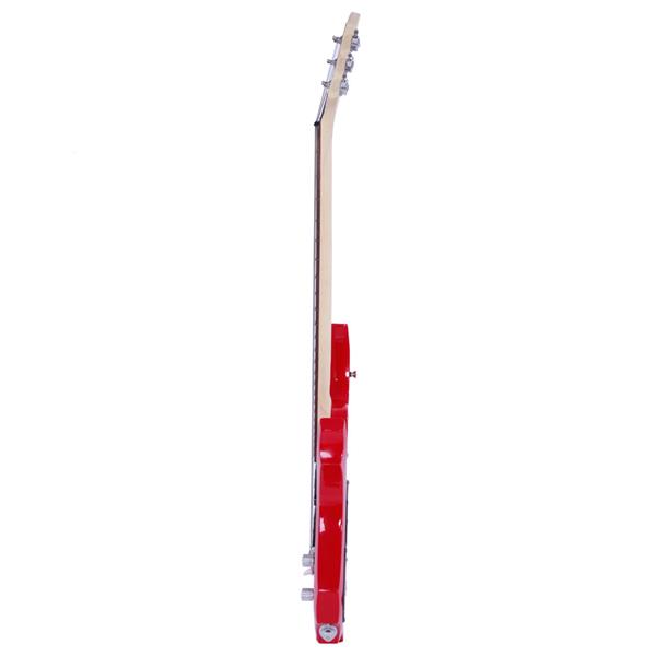 Novice Flame Shaped Electric Guitar HSH Pickup   Bag   Strap   Paddle   Rocker   Cable   Wrench Tool Red