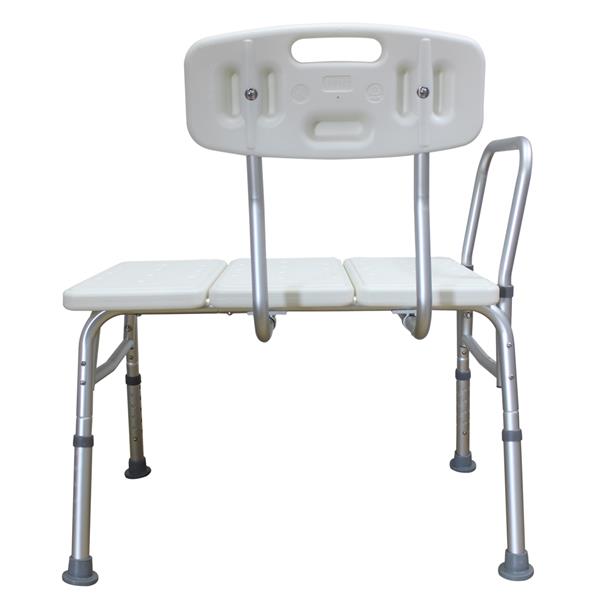 Medical Bathroom Safety Shower Tub Aluminium Alloy Bath Chair Transfer Bench with Wide Seat White