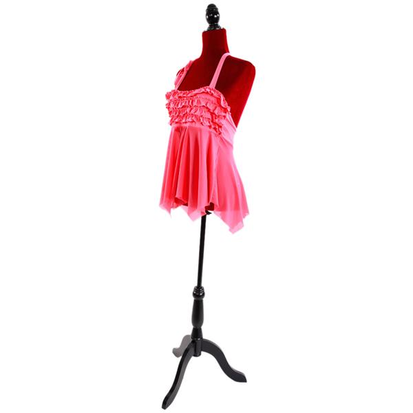 Half-Length Foam & Brushed Fabric Coating Lady Model for Clothing Display Red