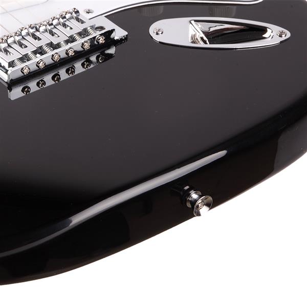 Rosewood Fingerboard Electric Guitar Black w/ White 