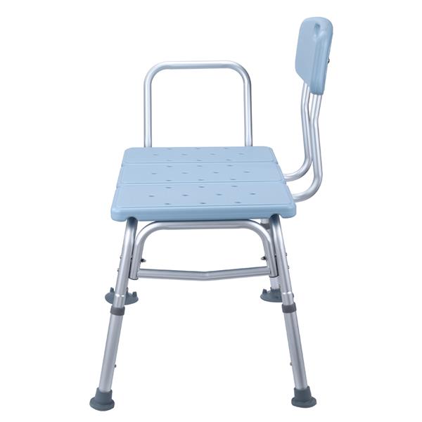 3 Blow Molding Plates Aluminium Alloy Elderly Bath Chair BLUE