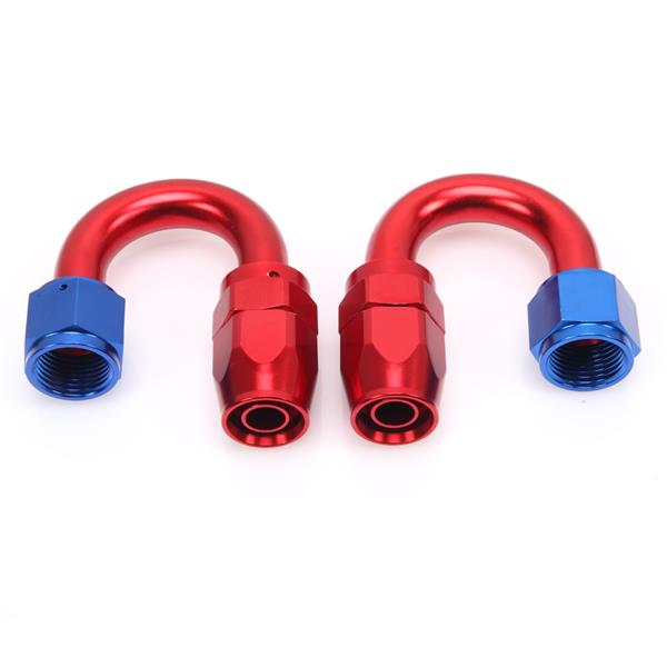 10AN 20-Foot Universal Silver Fuel Pipe   10 Red and Blue Connectors