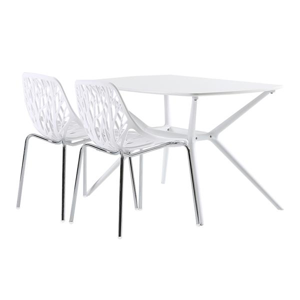 4pcs Bird's Nest Style Lounge Chair White