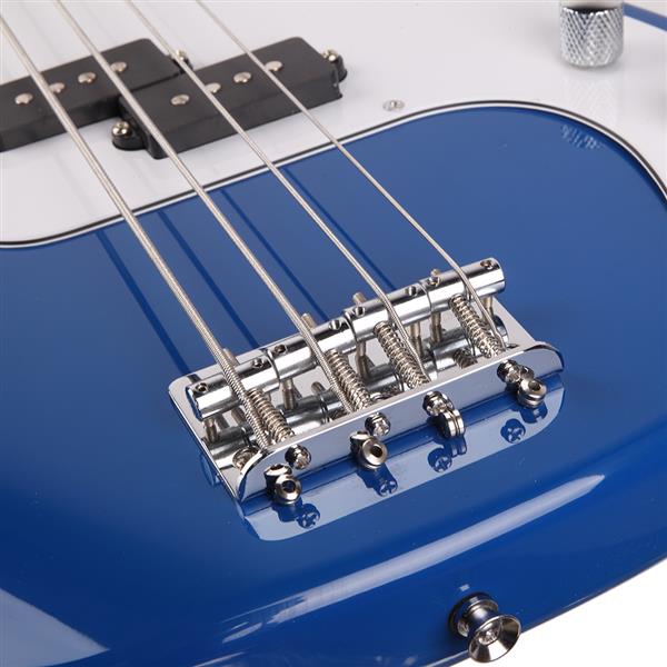 Exquisite Burning Fire Style Electric Bass Guitar Blue