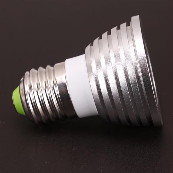 E27 3W 85V-265V 16-color Remote Control LED Spotlight