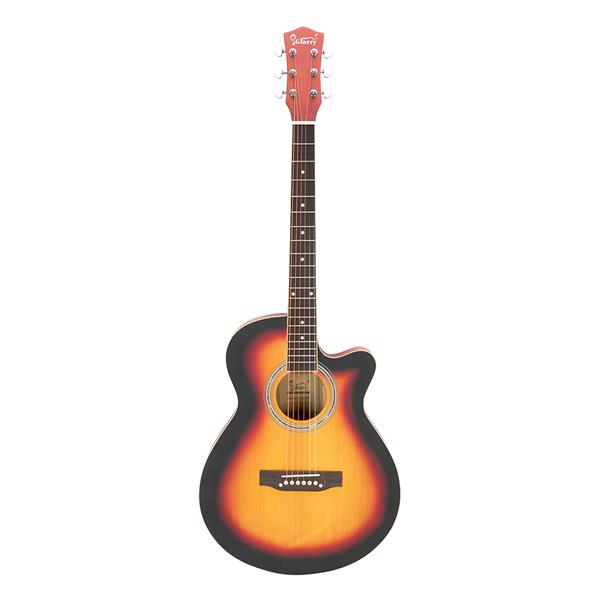 [Do Not Sell on Amazon] Glarry GT501 40 inch Spruce Front Cutaway Folk Guitar with Bag & Board & Wrench Tool Gradient Sunset(Do Not Sell on Amazon)