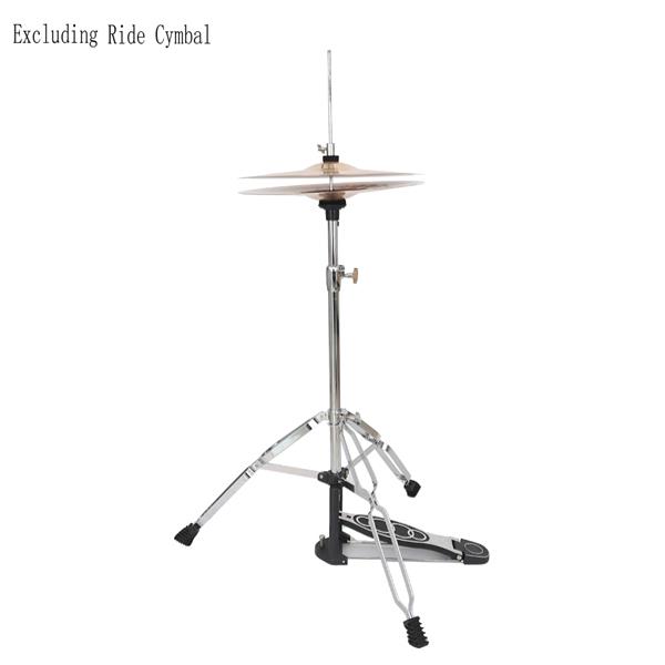 Professional Pedal Control Style Drum High Hat Cymbal Stand with Pedal Silver & Black