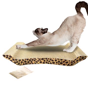 瓦楞纸猫抓板猫玩具磨爪板U形沙发送猫薄荷